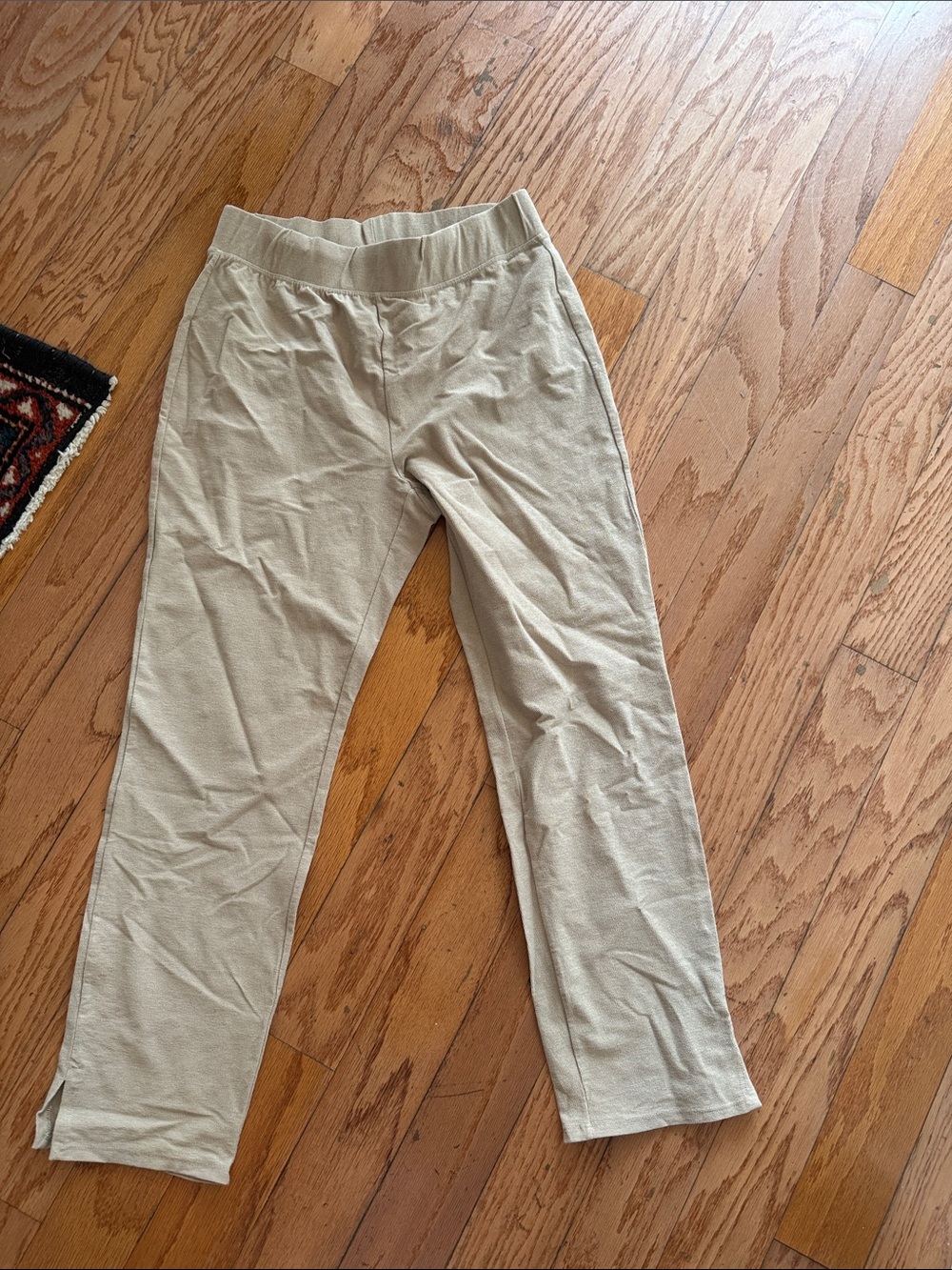 Eileen Fisher Beige Knit Stretch Pants